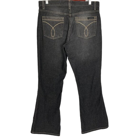 Calvin Klein Denim - Calvin Klein Y2K Black Wash Retro Flare Boot Cut 10 Jeans High Rise Pockets